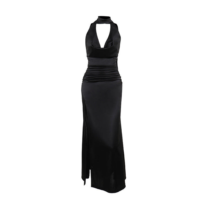 Sophia | Satin High-Slit Wedding Guest Dress