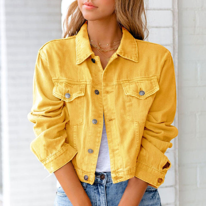 Stella | Solid Color Denim Jacket