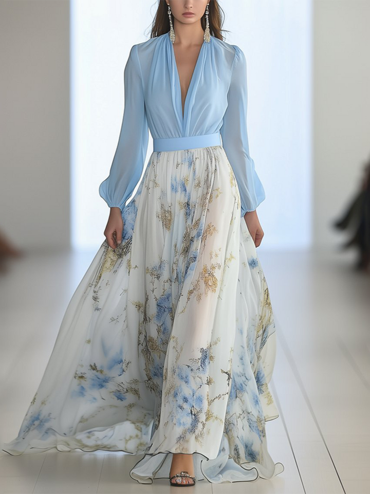 Kelli | Floral Print Maxi Wedding Guest Dress