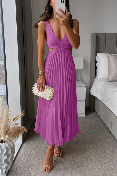 Alexandra | Pleated Maxi Wedding Guest Dress