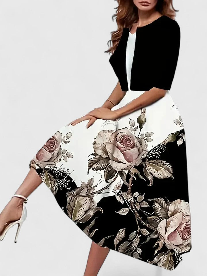 Chantal | Elegant Flowing Midi Dress