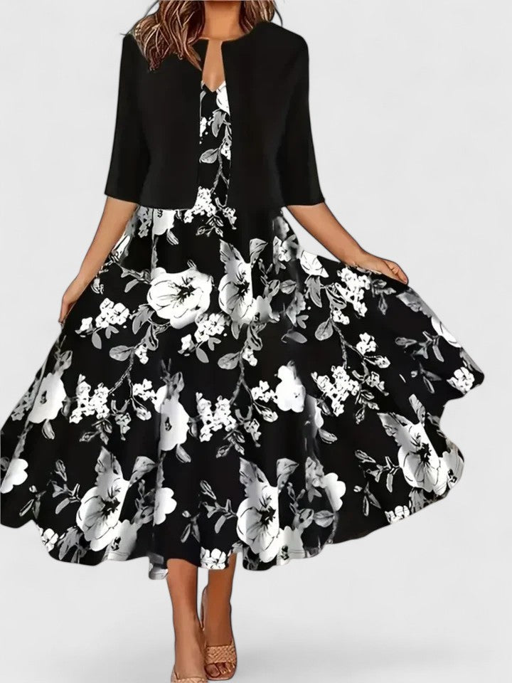 Chantal | Elegant Flowing Midi Dress