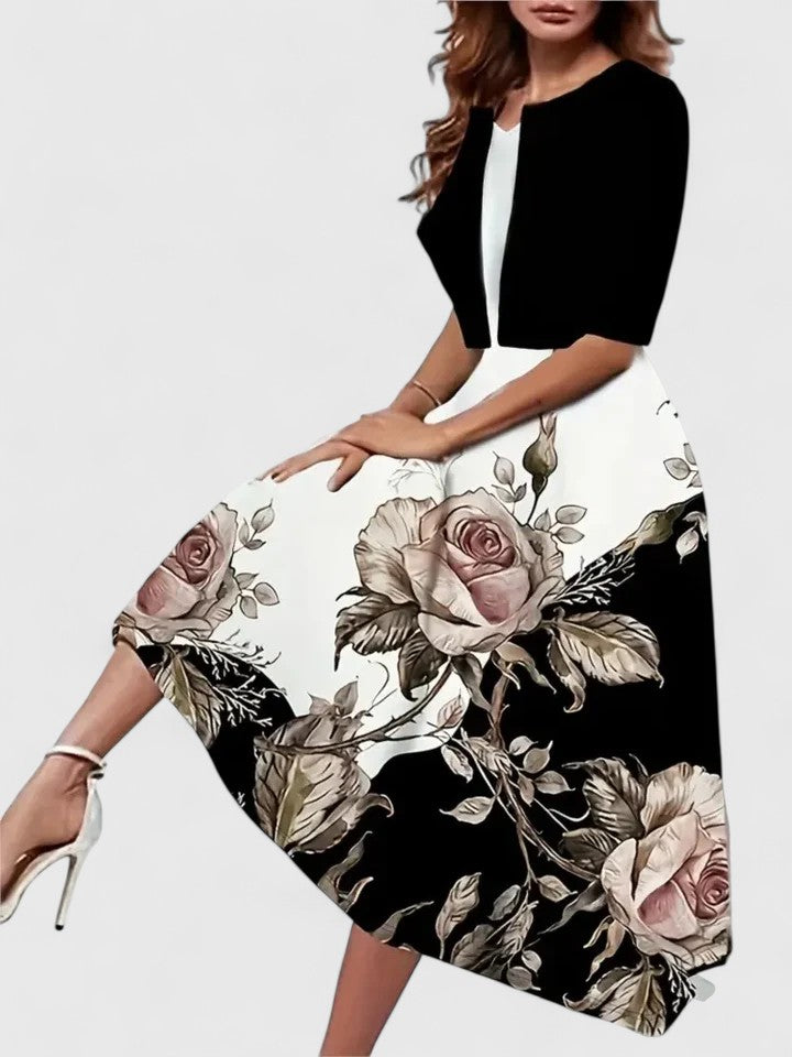Chantal | Elegant Flowing Midi Dress