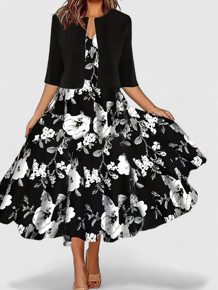 Chantal | Elegant Flowing Midi Dress