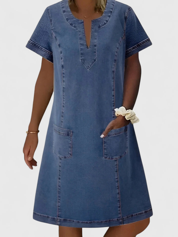Christine | Elegant Denim Shirt Dress