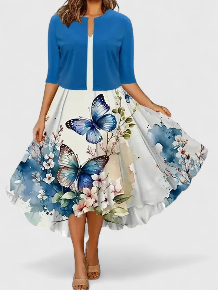 Chantal | Elegant Flowing Midi Dress