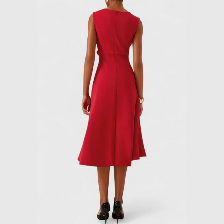 Sheila | Draped Midi Wedding Guest Dress