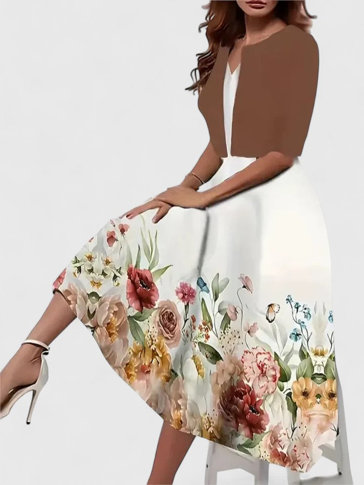 Chantal | Elegant Flowing Midi Dress
