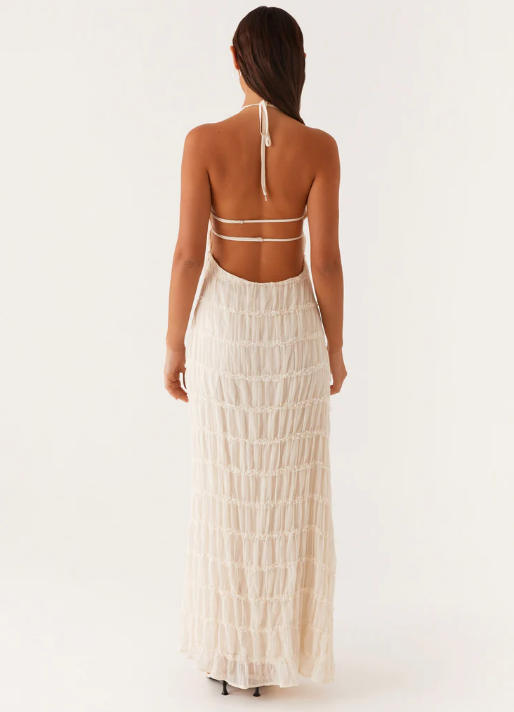 Jolene | Halter Maxi Wedding Guest Dress