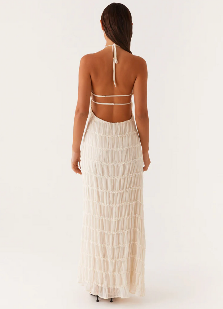 Jolene | Halter Maxi Wedding Guest Dress