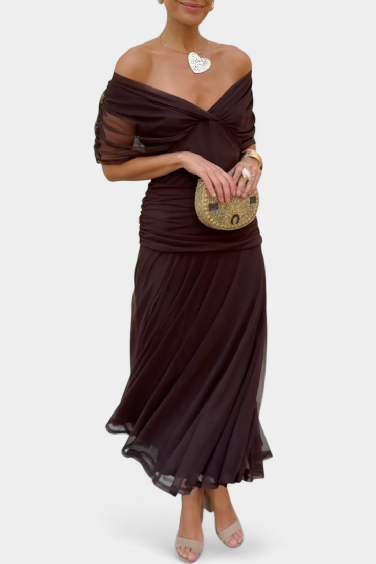 Eryzziah | Elegant Off-Shoulder Evening Dress