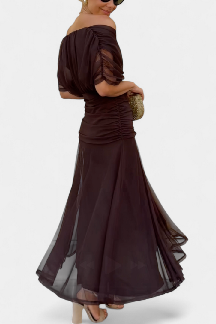 Eryzziah | Elegant Off-Shoulder Evening Dress