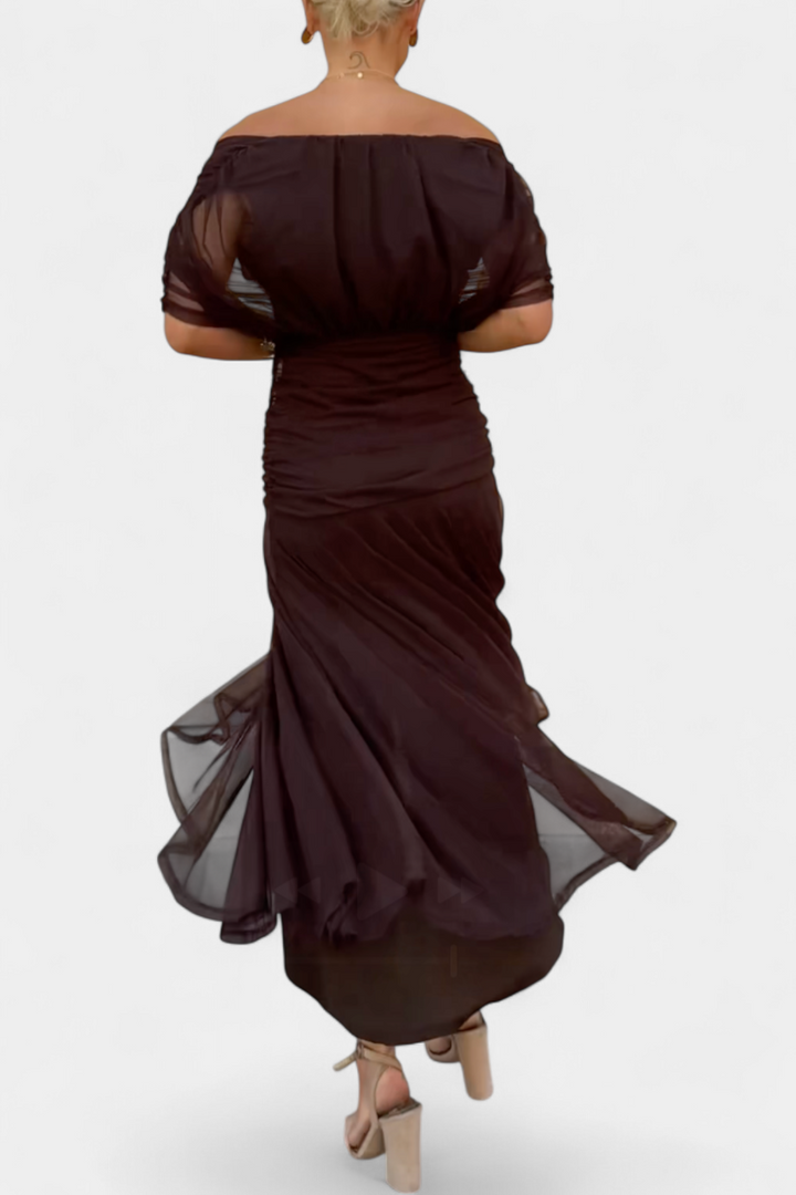 Eryzziah | Elegant Off-Shoulder Evening Dress