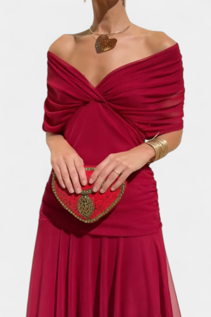 Eryzziah | Elegant Off-Shoulder Evening Dress