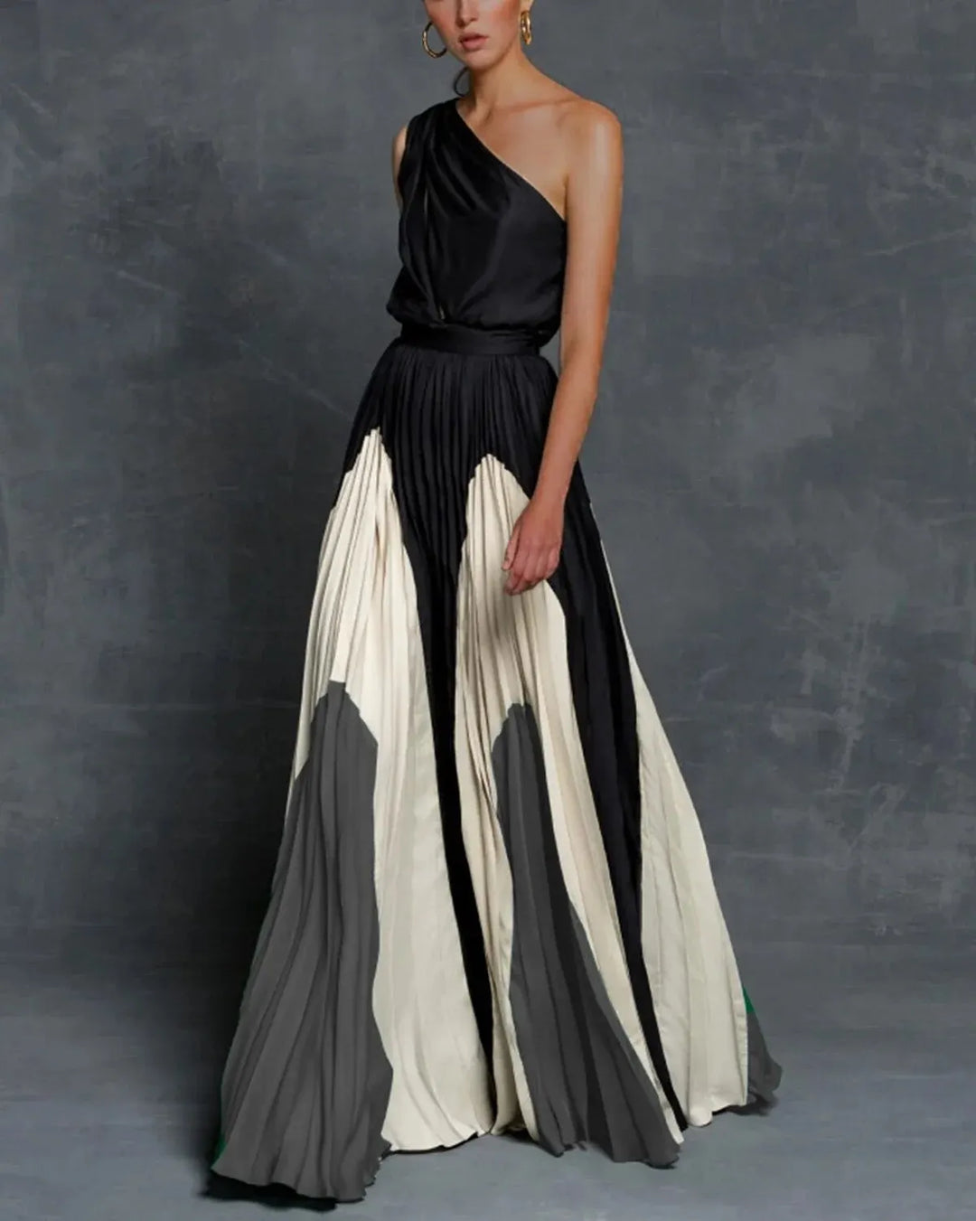 Abrielle | One-Shoulder Pleated Wedding Guest Dress