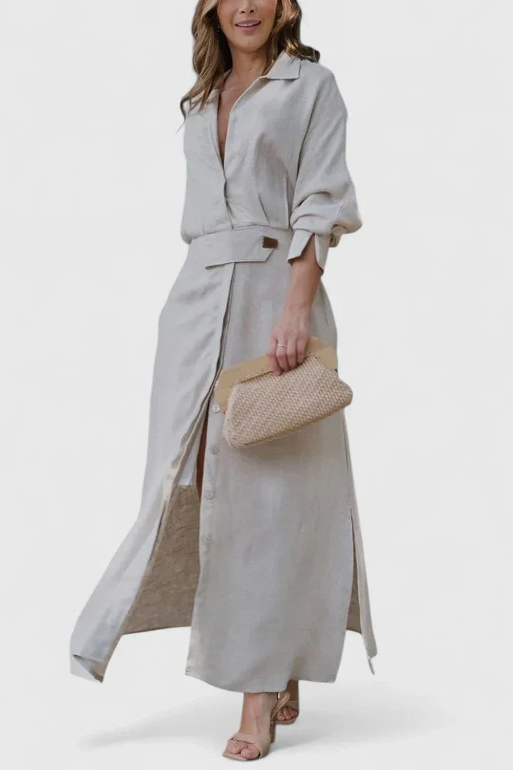 Monique | Elegant Pleated Maxi Dress