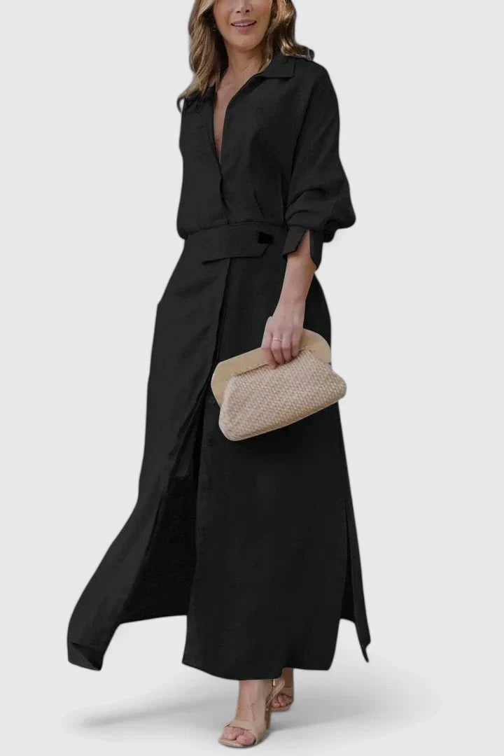 Monique | Elegant Pleated Maxi Dress