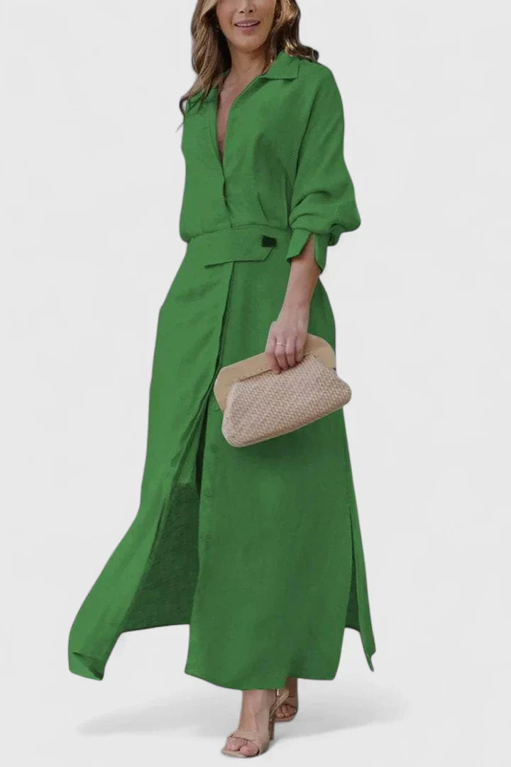 Monique | Elegant Pleated Maxi Dress