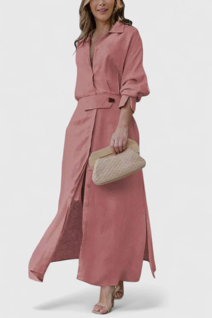 Monique | Elegant Pleated Maxi Dress