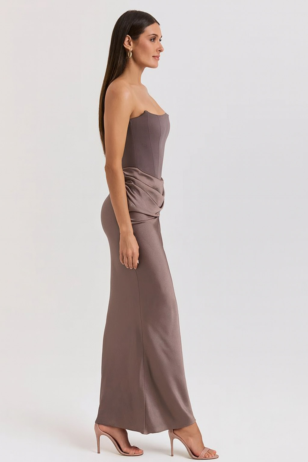 Danielle | Strapless Maxi Wedding Guest Dress