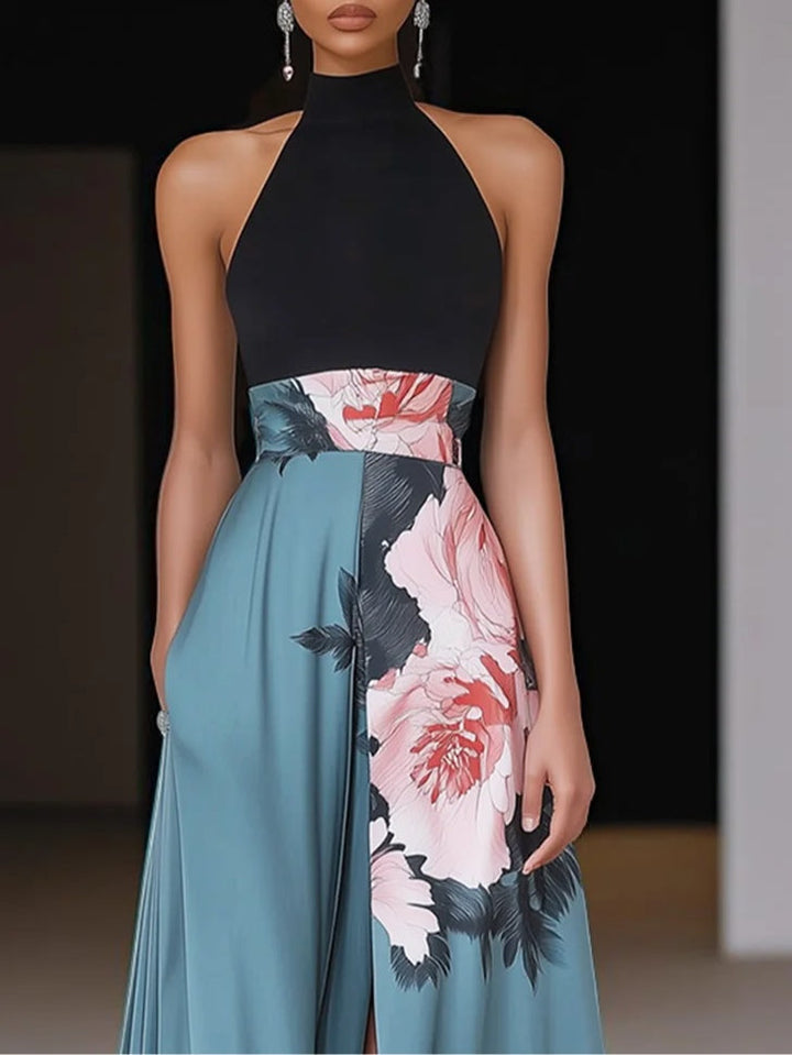 Janelle | Floral Slit Maxi Wedding Guest Dress