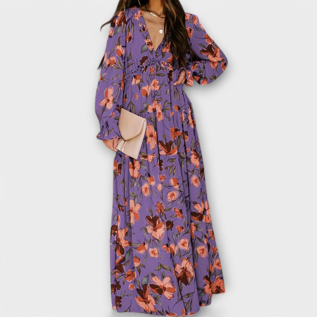 Ynah | Elegant Floral Maxi Dress