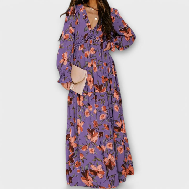 Ynah | Elegant Floral Maxi Dress