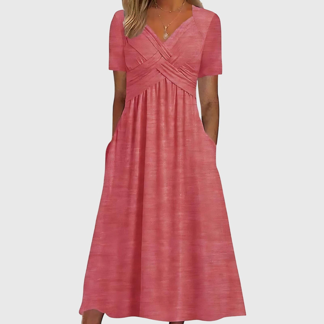 Viola™ | Flattering Tummy Control Midi Dress