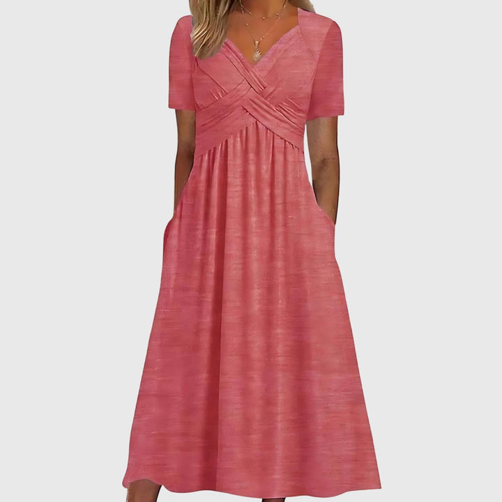 Viola™ | Flattering Tummy Control Midi Dress