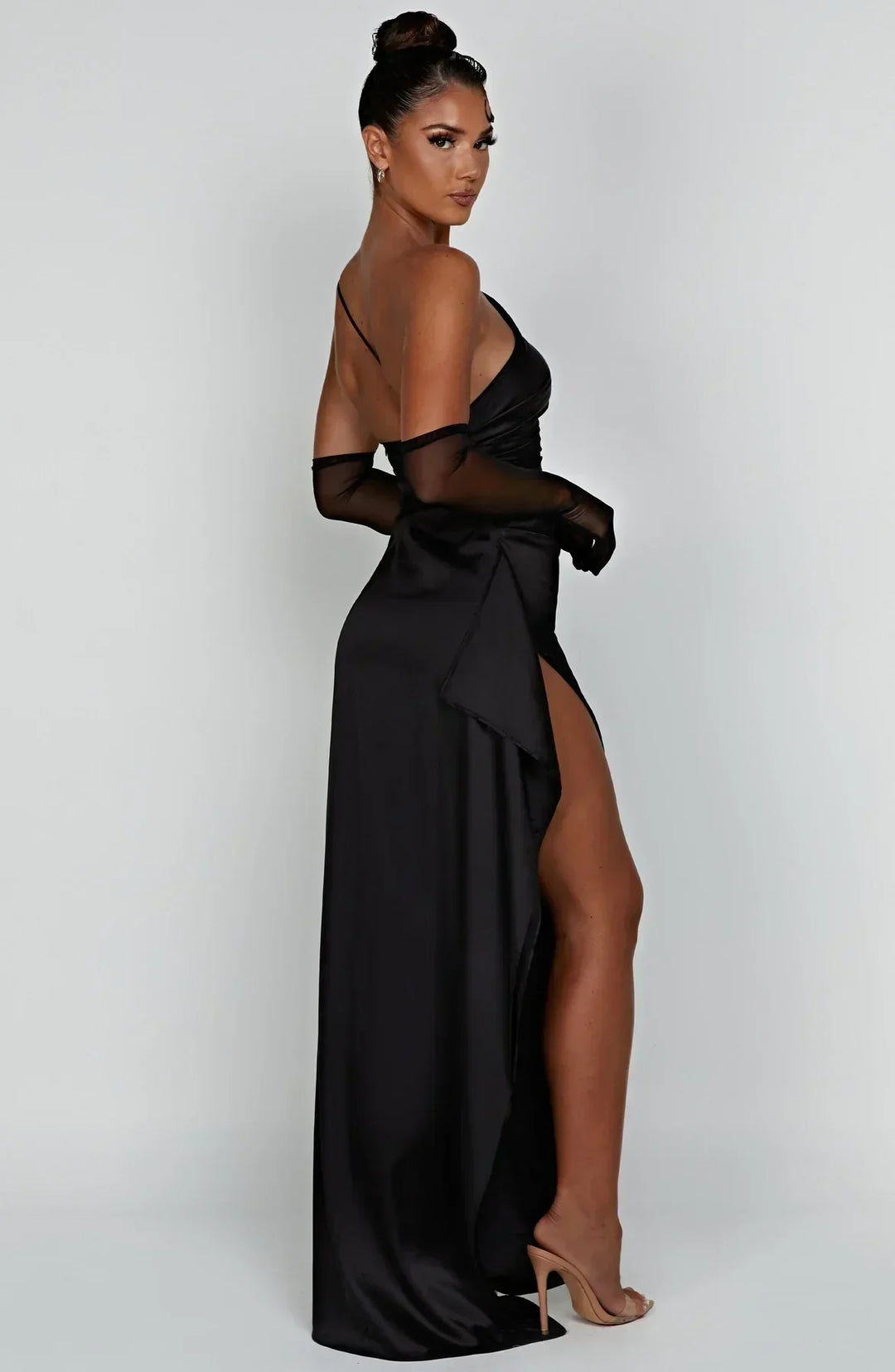 Isabeau | Satin One-Shoulder Wedding Guest Dress