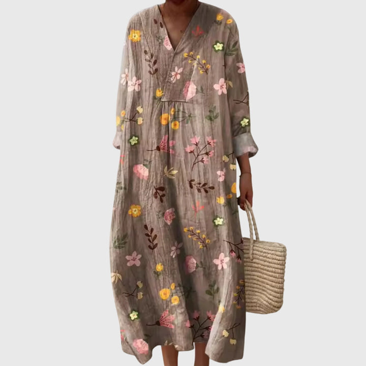 Stephanie™ | Geometric Print Midi Dress