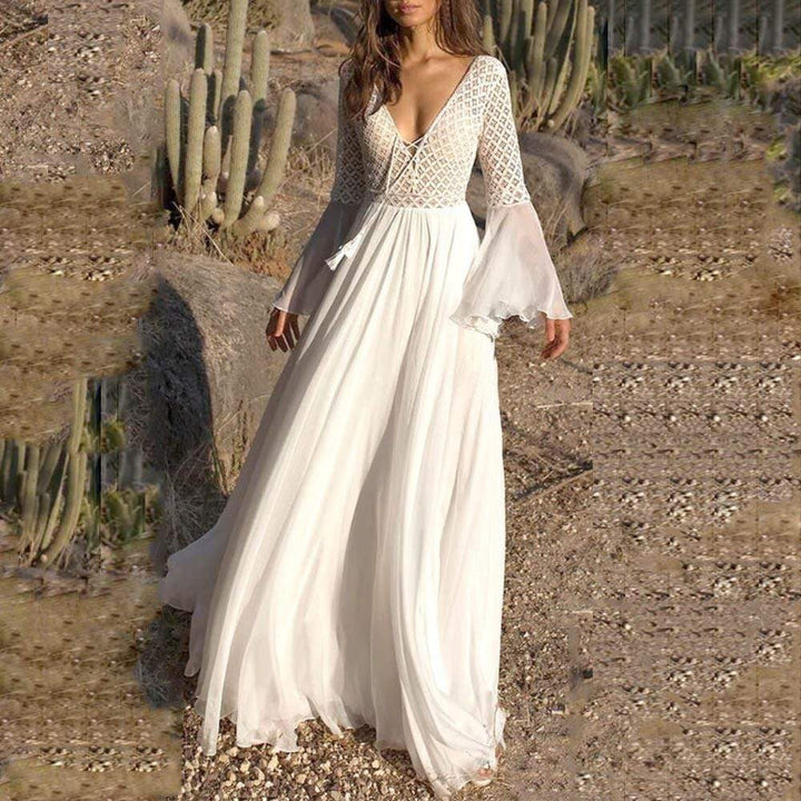 Madison | Lace White Maxi Dress