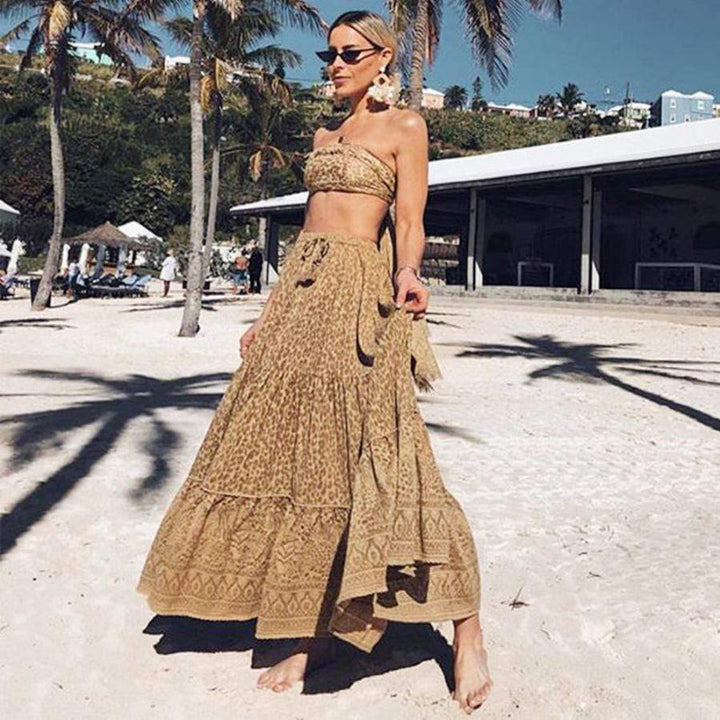 Olivia | Boho Hippie Maxi Skirt