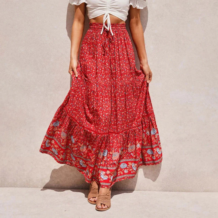 Stella | High Waist Floral Maxi Skirt