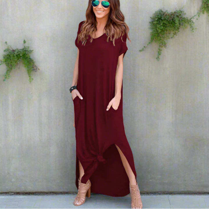 Avery | Casual White Maxi Dress