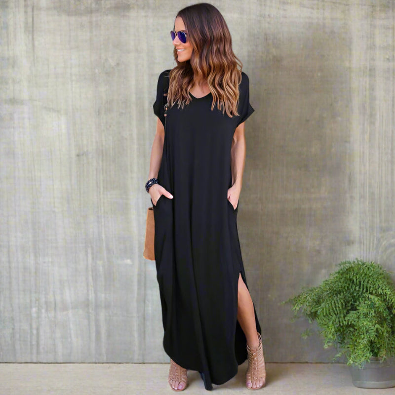 Avery | Casual White Maxi Dress