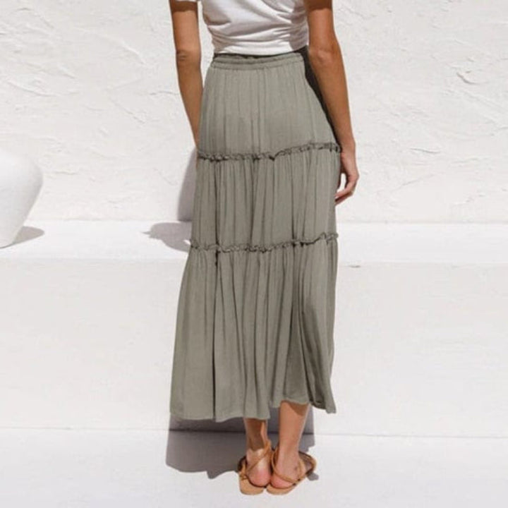 Natalie | Bohemian Ruffle Maxi Skirt