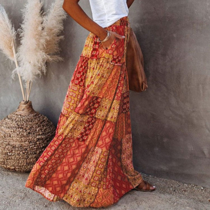 Paisley | Floral Print Maxi Skirt