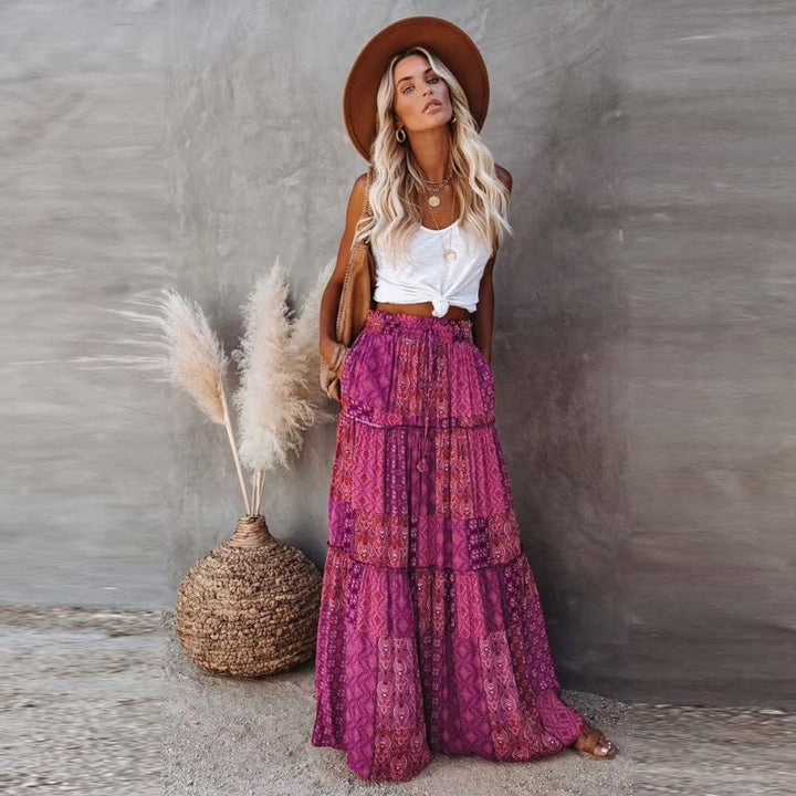 Paisley | Floral Print Maxi Skirt
