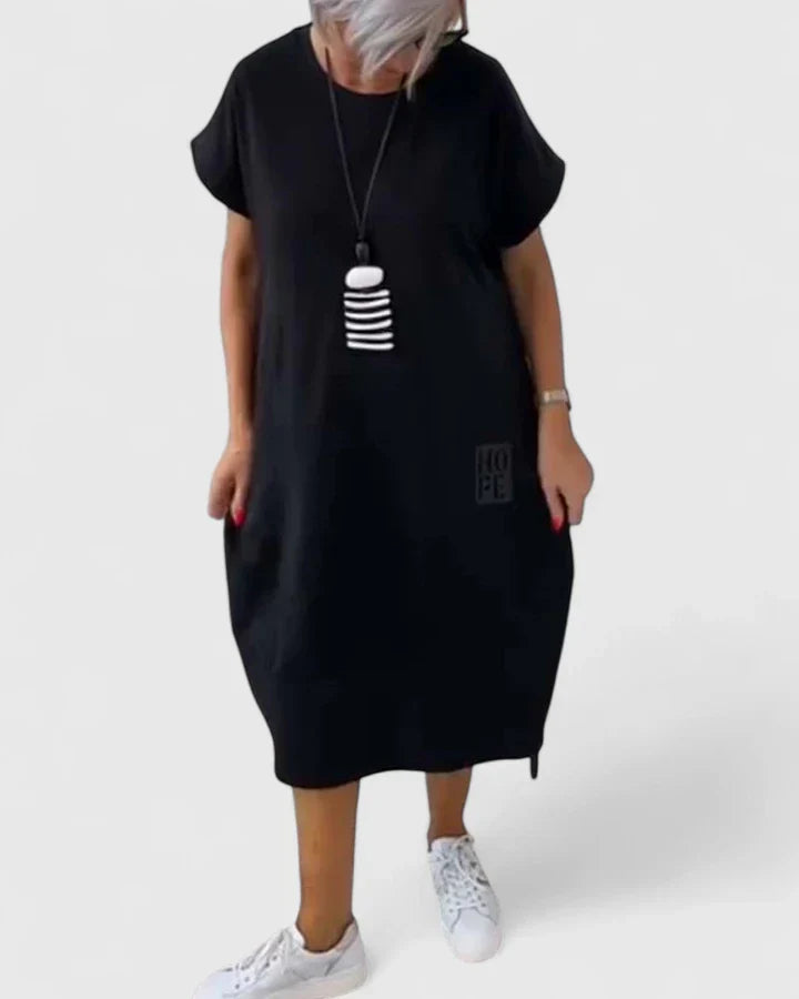 Cerynna | Relaxed Fit Casual Midi Dress