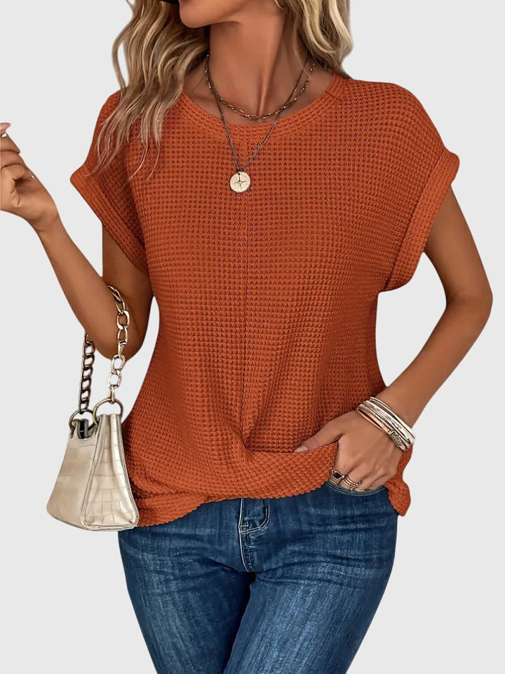 Isa™ | Elegant Crew Neck Blouse