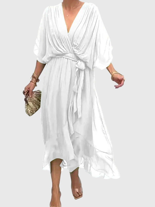 Bethany | Elegant Pleated Midi Dress