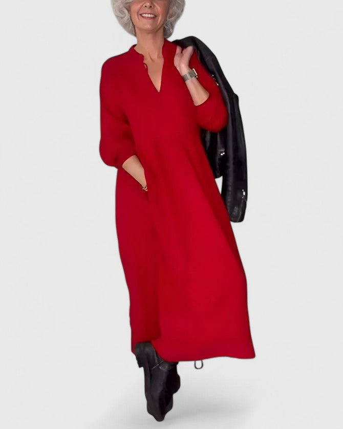 Seryphiah | Elegant Red Cocktail Dress