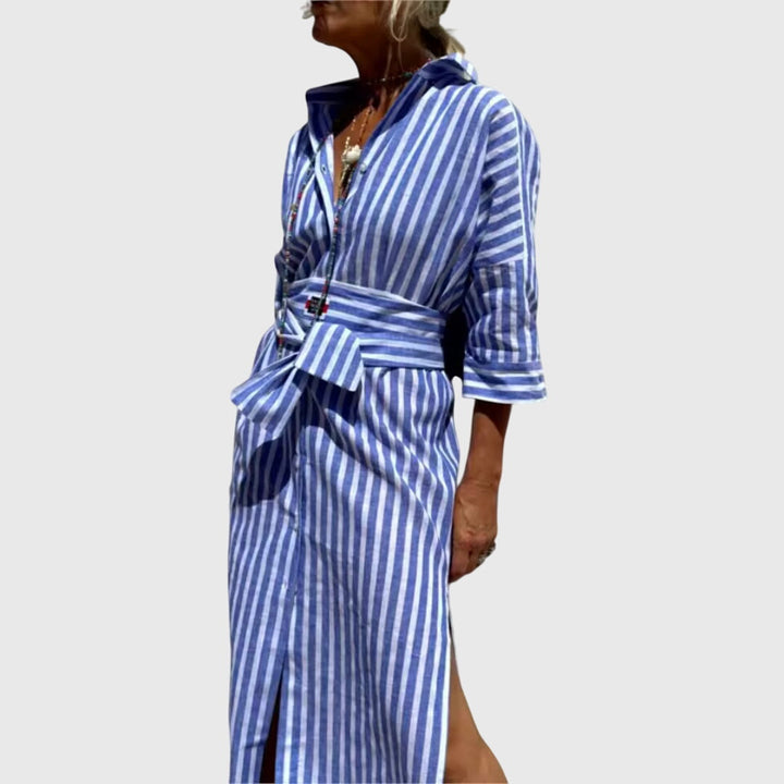 Ellen™ | Classic Striped Midi Dress