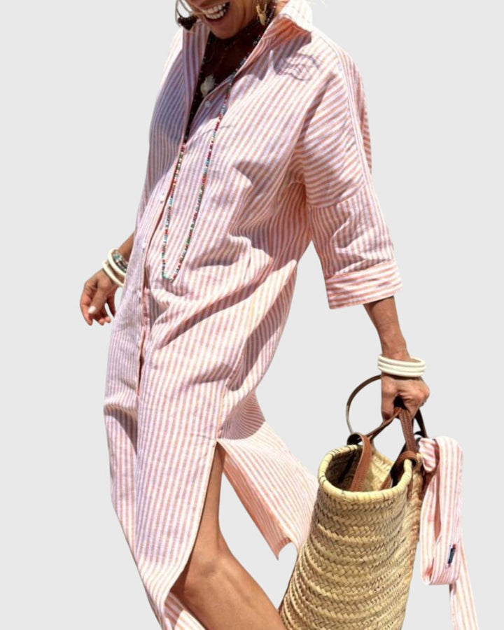 Ellen™ | Classic Striped Midi Dress