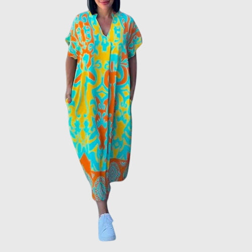 Ashley | Elegant Floral Print Summer Dress
