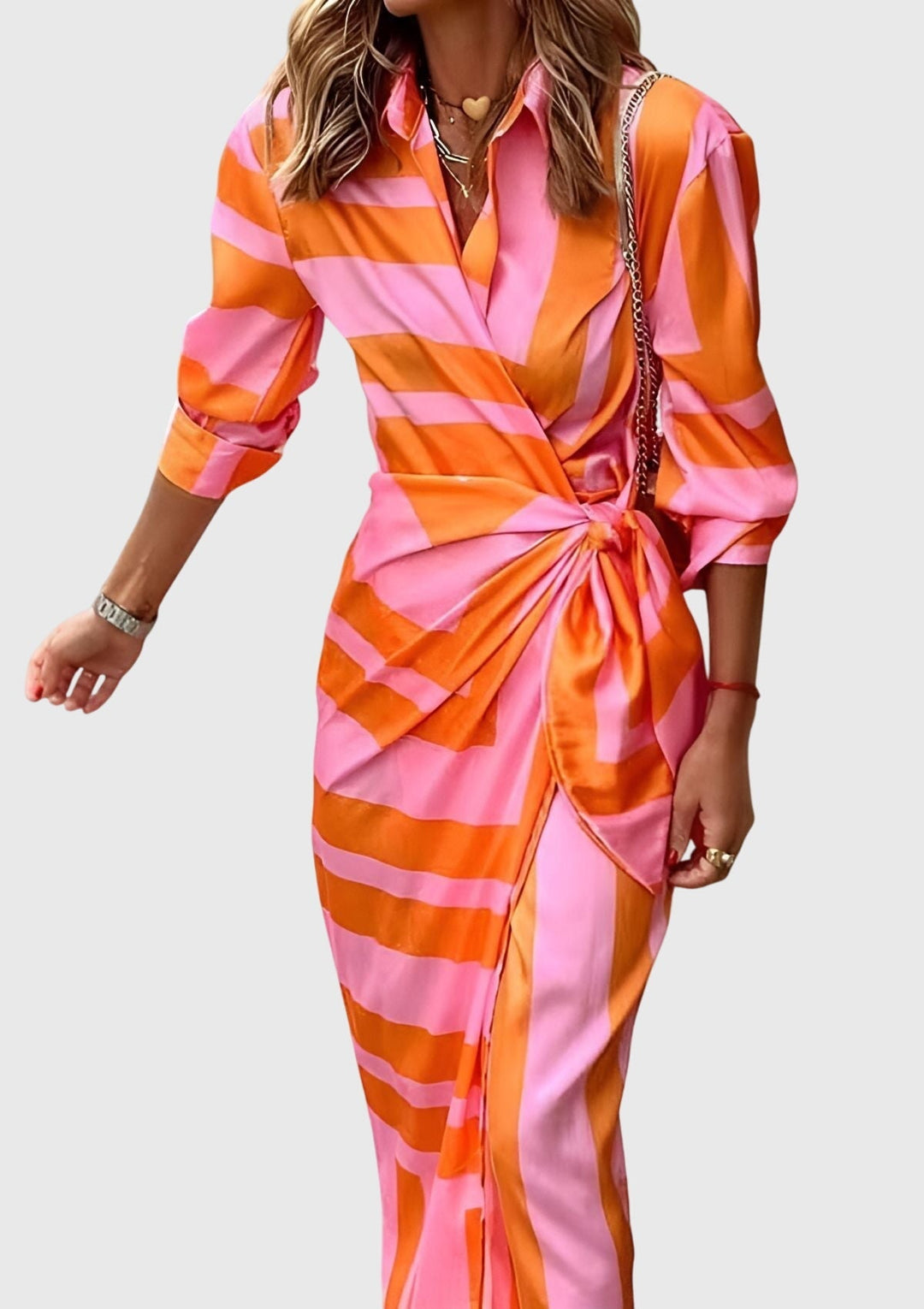 Everly™ | Elegant Printed Wrap Dress