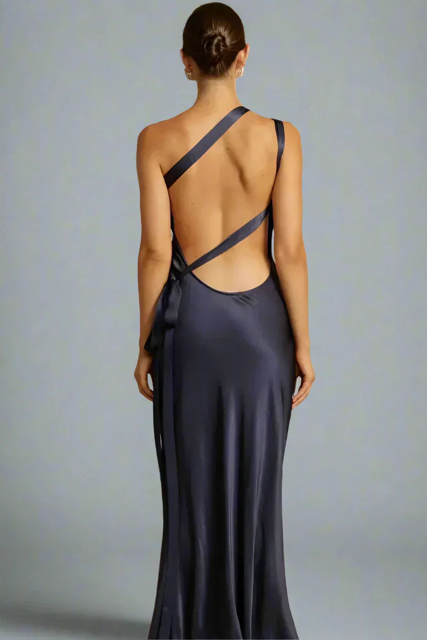 Odette | Satin One-Shoulder Wedding Guest Dress