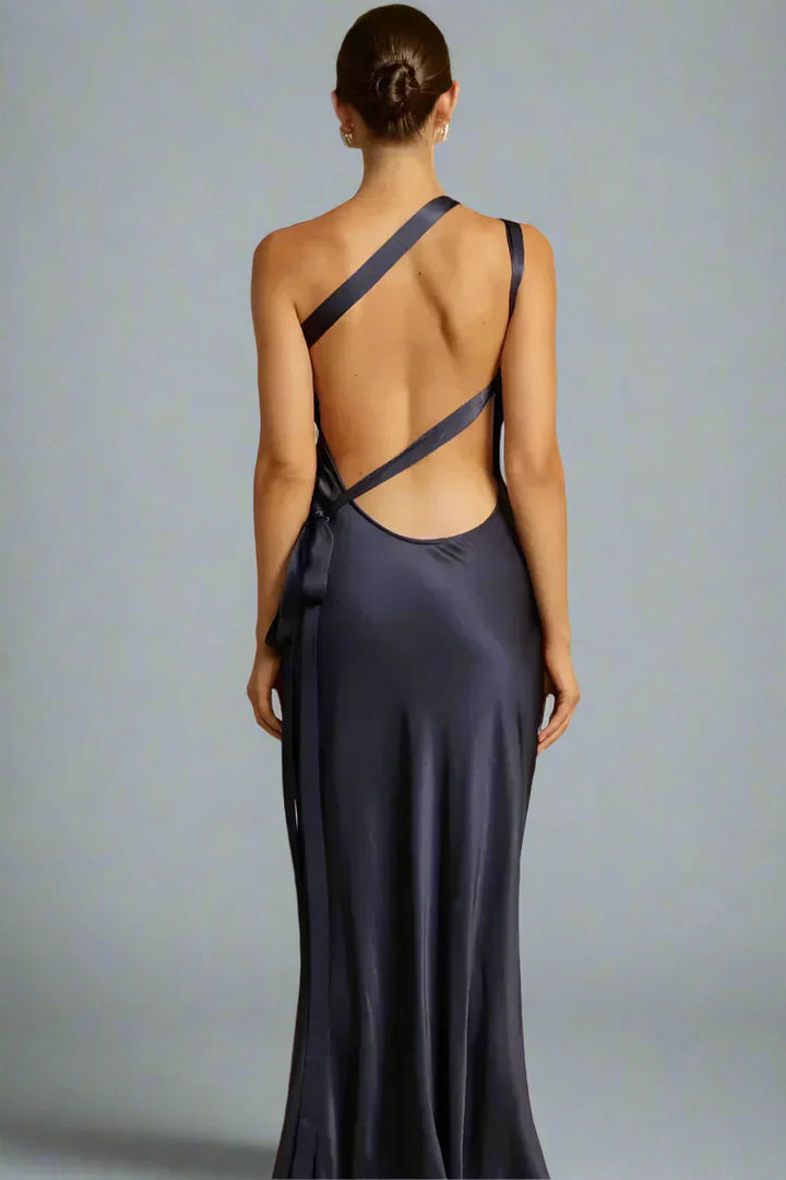 Odette | Satin One-Shoulder Wedding Guest Dress