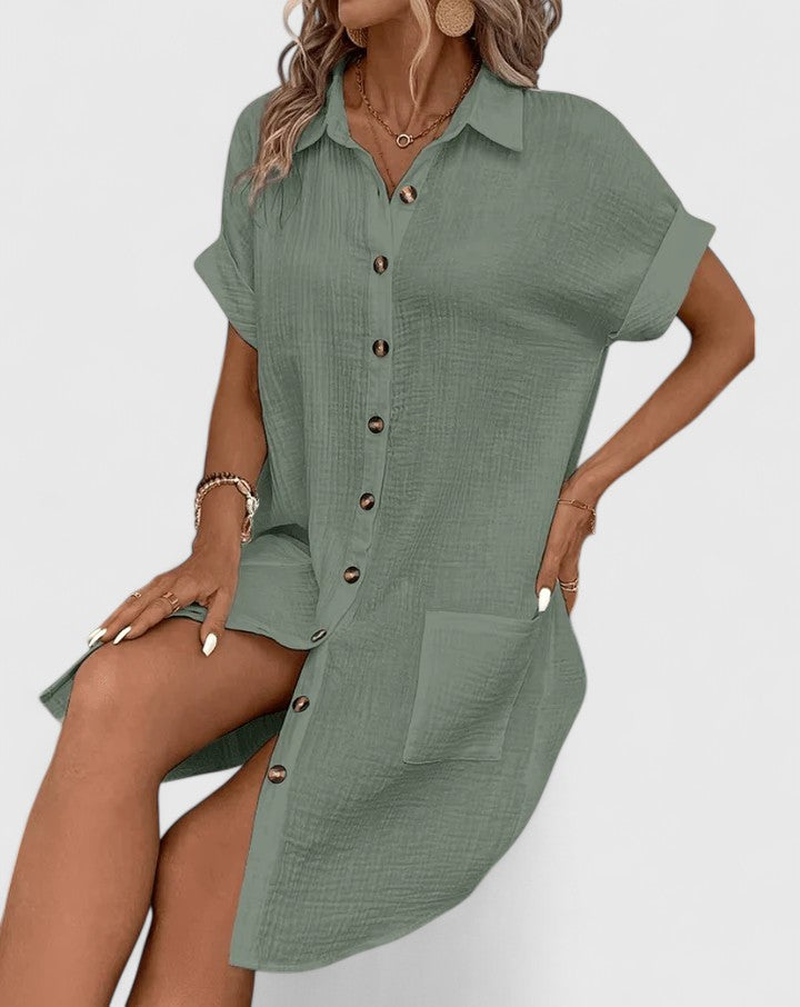 Gianeleza™ | Sophisticated Pleated Midi Dress